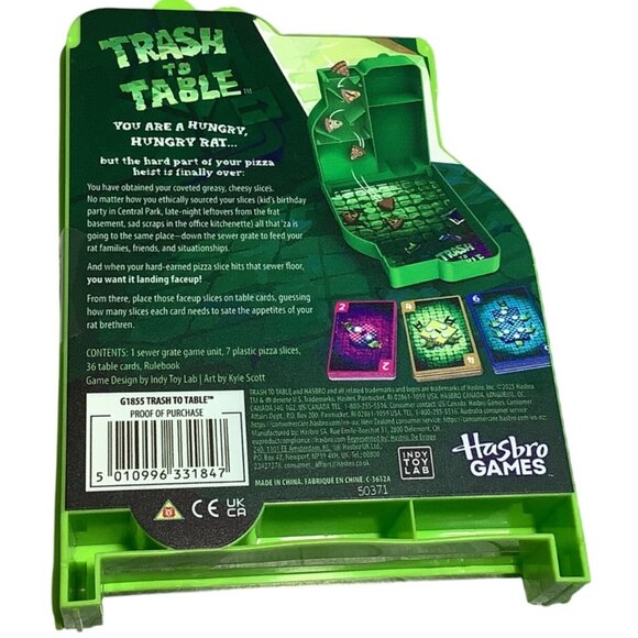 Trash To Table Bet Your \dinner On It Board Game Kids Ages 8+ Hasbro Games - Picture 2 of 5